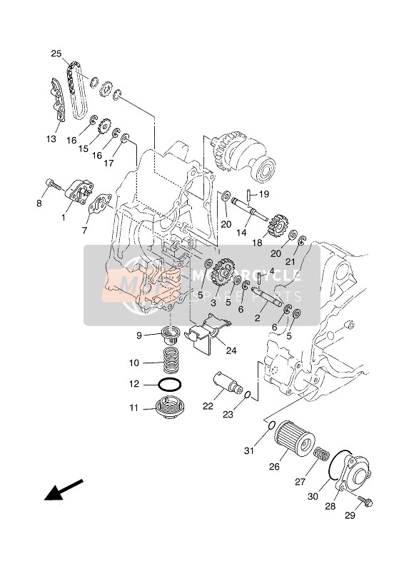 1SDE33420000, Axe De Pignon Interm, Yamaha, 0